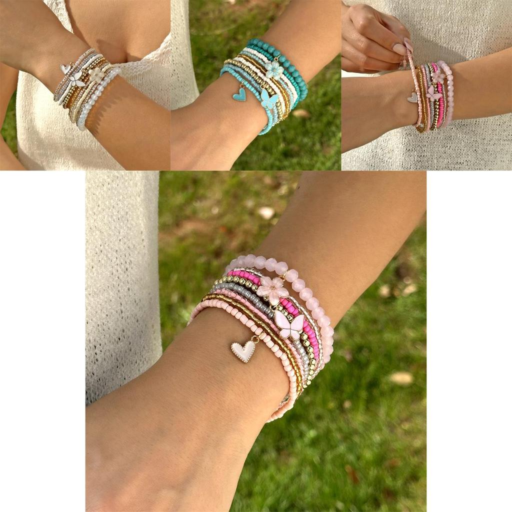 Bohemian Butterfly Love Jewelry With Glass Beads For Travel And Daily Wear