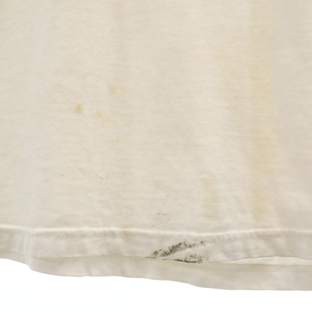 Anvil 90s Old Animal Print Short Sleeve T-shirt White Men's Used