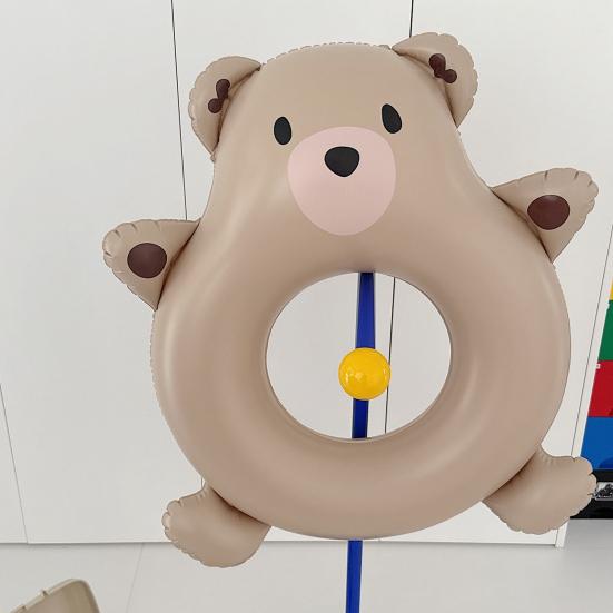 Надувные круги для плавания в форме медведя для детей, надувные круги для плавания с изображением животных из мультфильмов для летней пляжной вечеринки