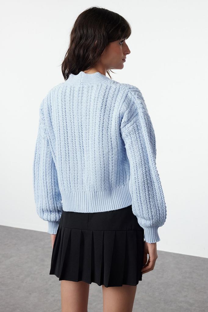 Женский элегантный кардиган, укороченный пудровый кардиган из мягкого текстурированного трикотажа