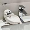 Drainage Soap Tray Cute Seal Ceramic Dish, with Self-Draining Design, Sponge Novelty Organizer Tray, for Bathroom Countertop And Kitchen Sink Stand