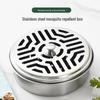 Stainless Steel Mosquito Coil Holder - Portable Outdoor Incense Burner and Fireproof Tray