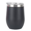 Vacuum Insulated Tumbler with Lid, Keeps Drinks Hot or Cold, Stainless Steel, Perfect for Camping, Large Capacity, Cute, 350ml, Black