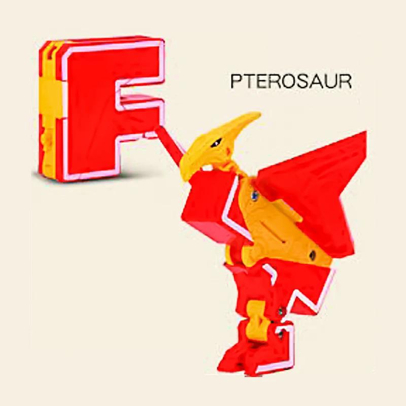 Новые обучающие игрушки 26 букв Изучаемые слова Трансформируемые Собираемые Роботы Алфавитные игрушки Для детей Подарки Учись Играй Робот-игрушка