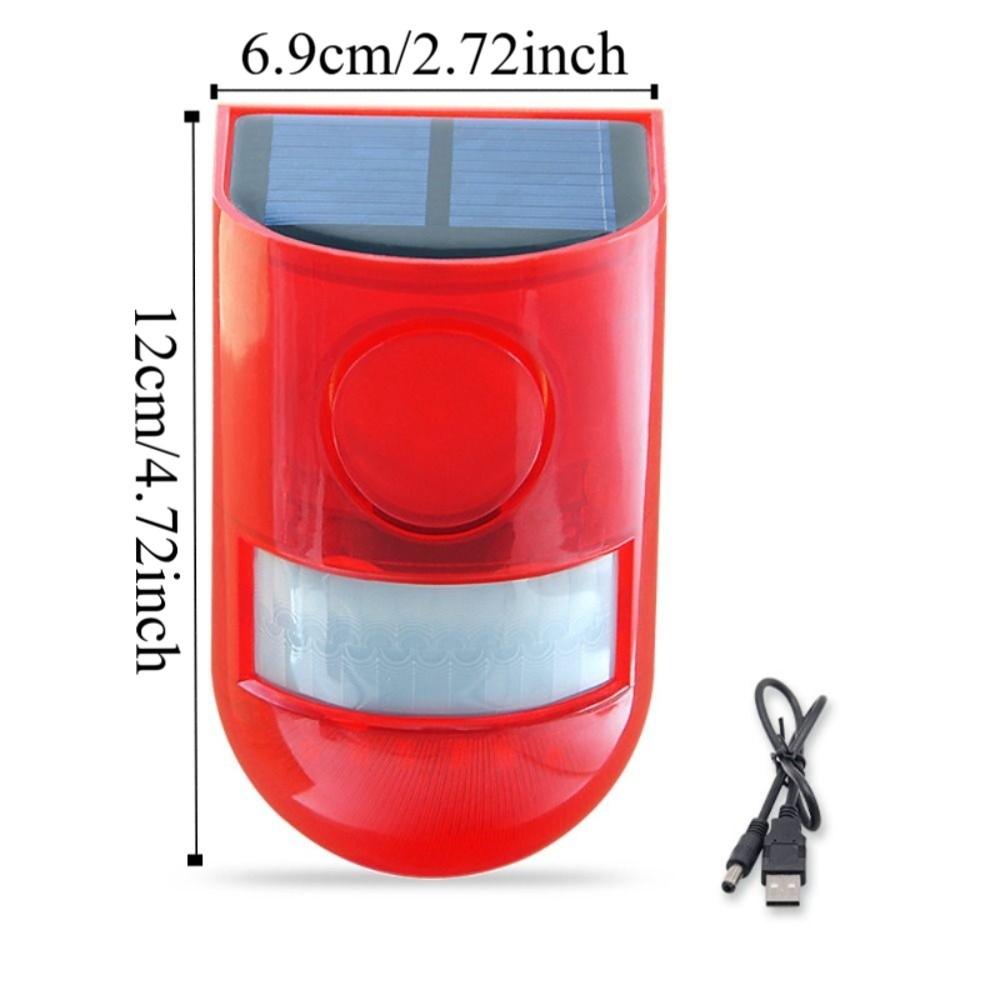 Waterproof Solar Alarm Multifunctional Rechargeable Solar Charging Alarm Sound Alarm Portable Security Alarm Siren