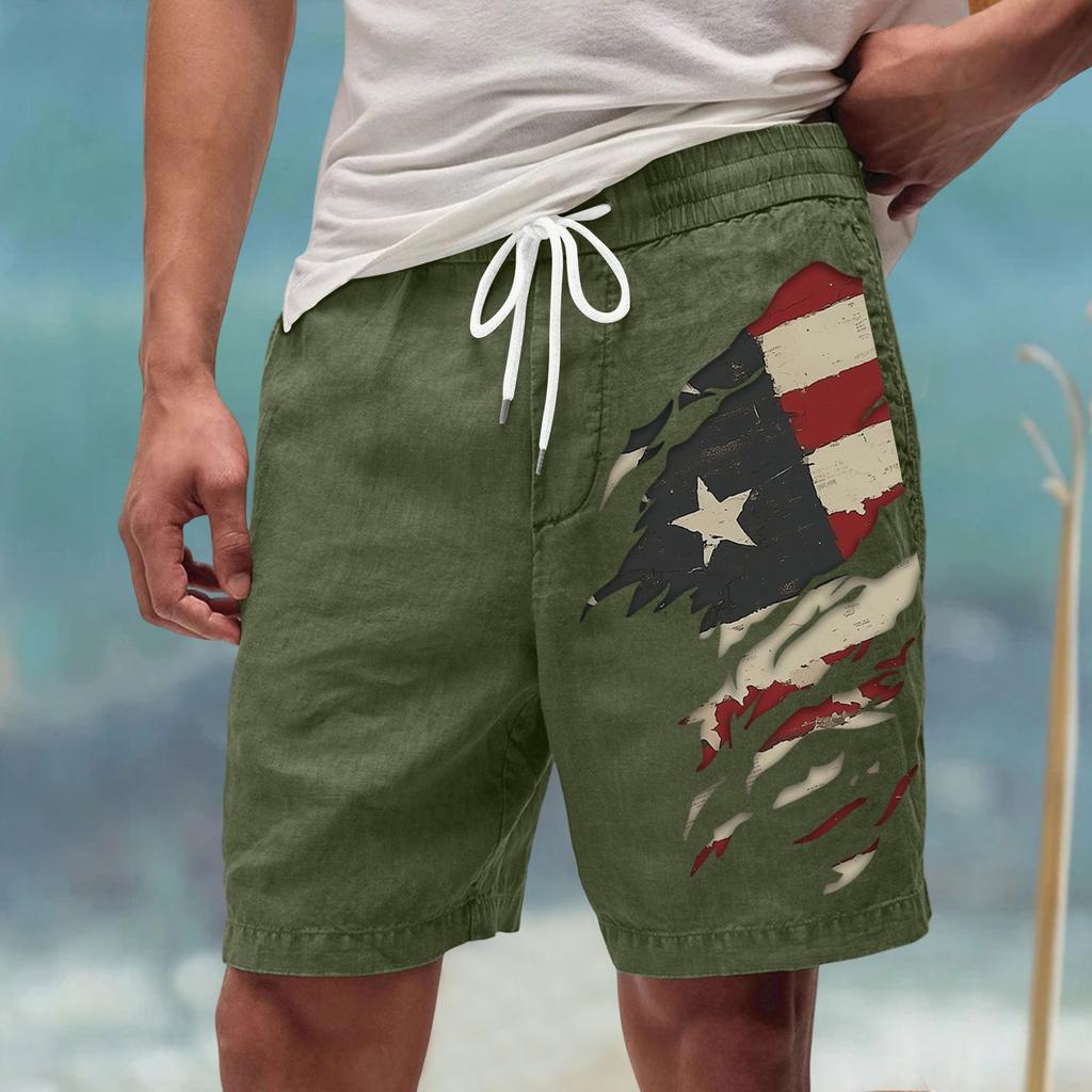 Мужские летние большие повседневные свободные спортивные брюки пляжные шорты