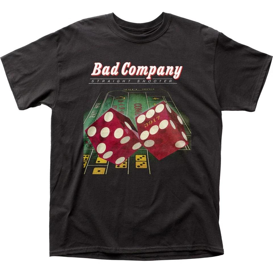 Bad Company Straight Shooter Мужская футболка Рок-н-ролл Музыкальная группа Футболка Новая Черная