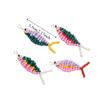 4pcs/set Handmade Craft Beads Diy Charms 3D Fish Shaped Bag Pendant  Hairpin Making Kit
