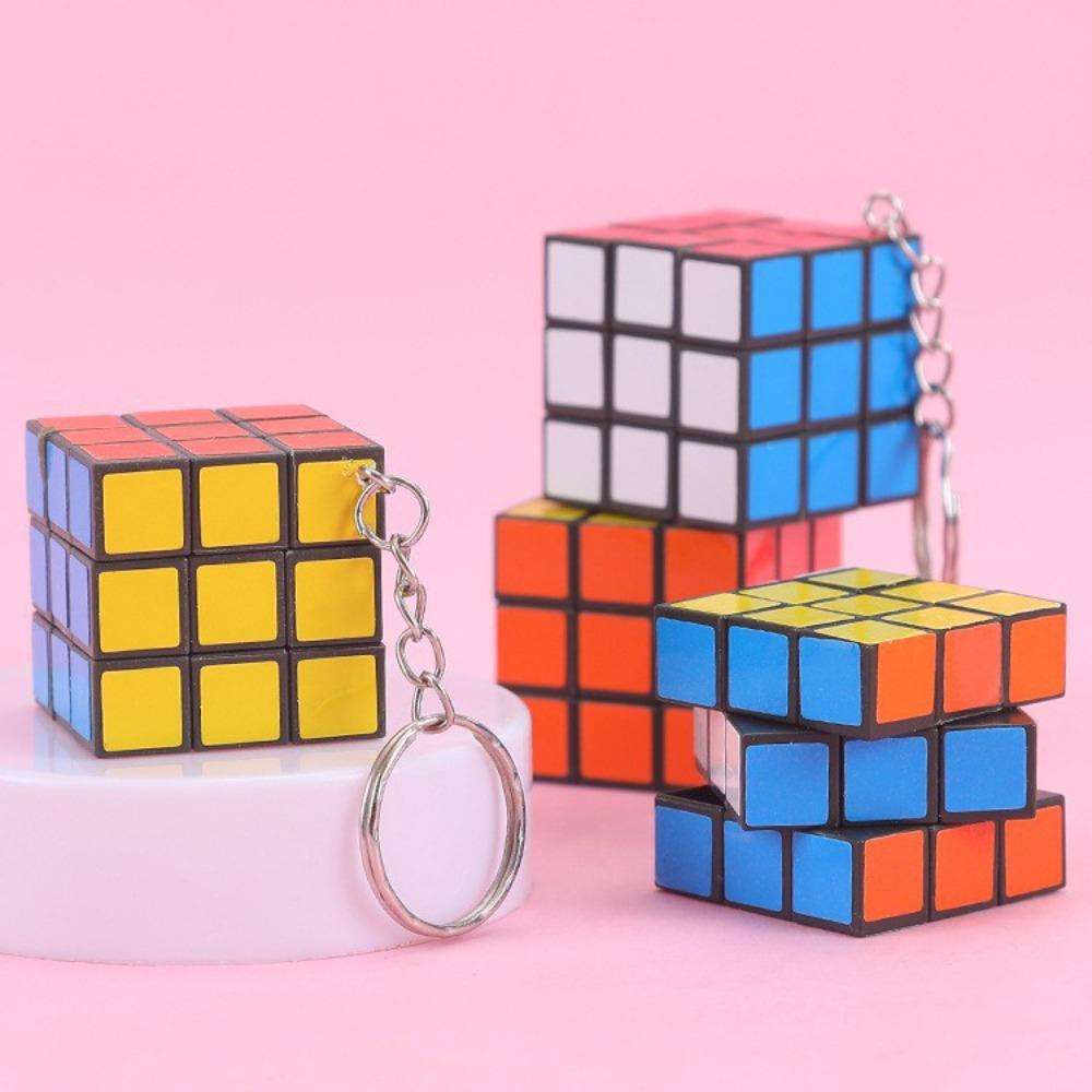 2-20 шт. Мини-креативный кубик Рубика 3x3x3 Брелок для снятия стресса Сувенир для вечеринки Для взрослых Офис Случайный цвет