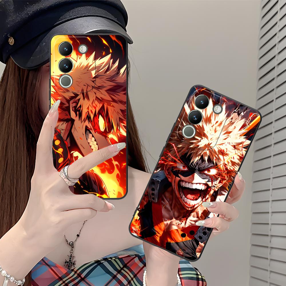 MHA Bakugo Mobile Phone Case for VIVO V60 V50 V40 V30 V29 V27 V25 V23 Pro Lite 5G Colorful Printing Cover Smartphone Cellphones