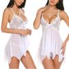 New Sling Lingerie for Women Deep-V Lace Babydoll Sleepwear Boudoir Outfits Plus Size