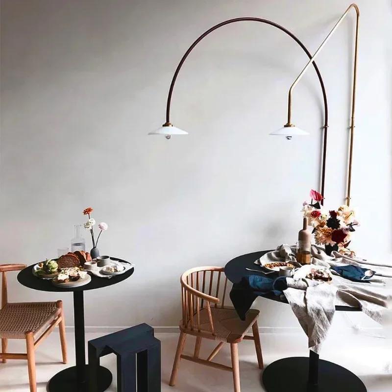 Скандинавский настенный светильник с поворотным кронштейном, современный простой дизайн, арт-светильник для ресторана, отеля, гостиной, кабинета, декорация, светодиодный свет