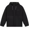 Li Ning Fitness Series Hooded Fashion Versatile Warm Regular Sports Cotton Jacket Men Jacket Black AJMS001-1