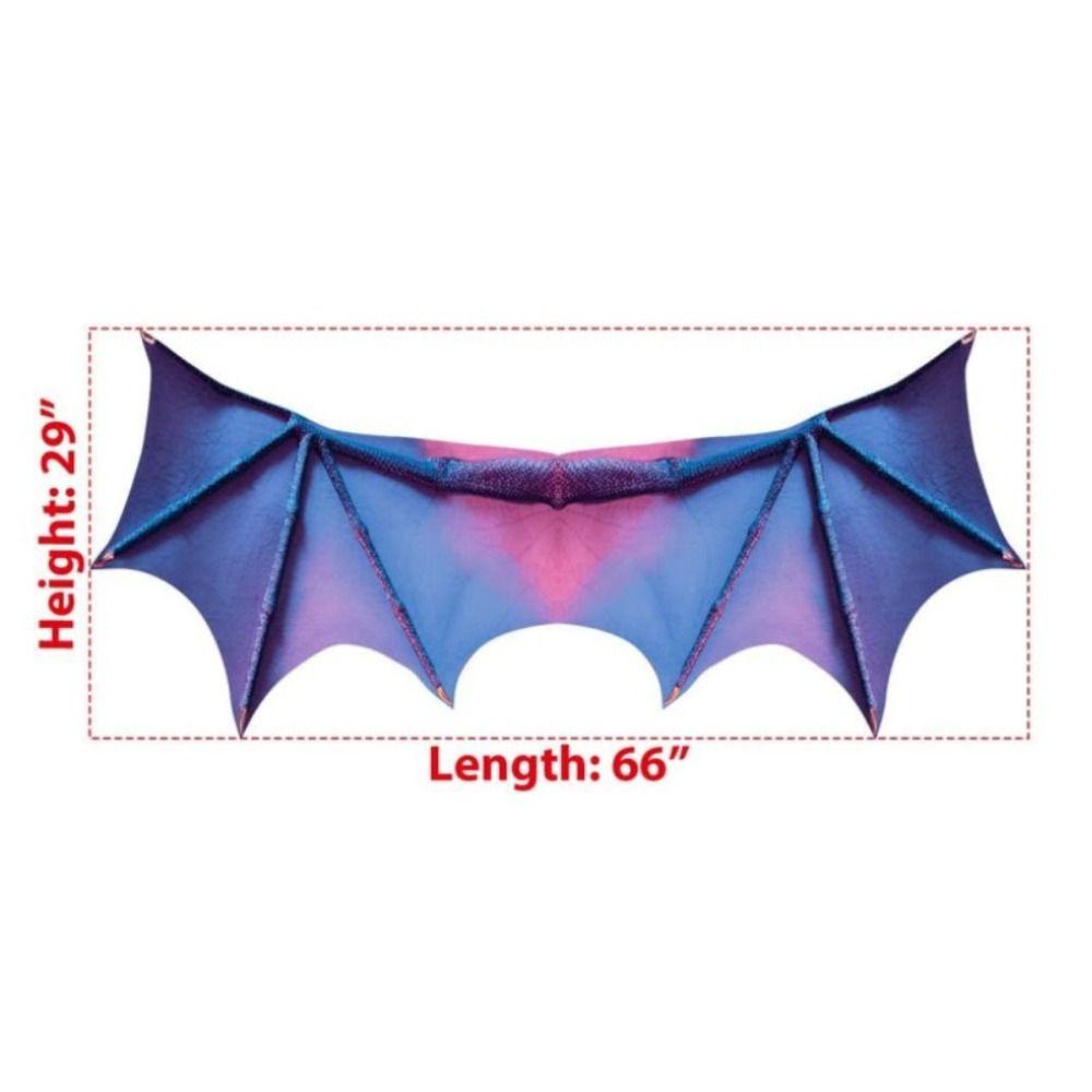 Role Play Green Purple Wings One Size Dragon Demon Wings Women's Dragon Horn Wings  Adult