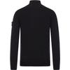STONE ISLAND Однотонный трикотажный свитер унисекс из шерсти с воротником-стойкой на молнии до половины Черный K2S155100040S00A3V0029