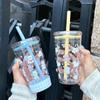 Tritan Water Bottle Transparent Drink Cup Cute Water Cup  Home Office