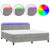 Maison Exclusive - Sommier à lattes de lit avec matelas LED Gris clair 160x200 cm