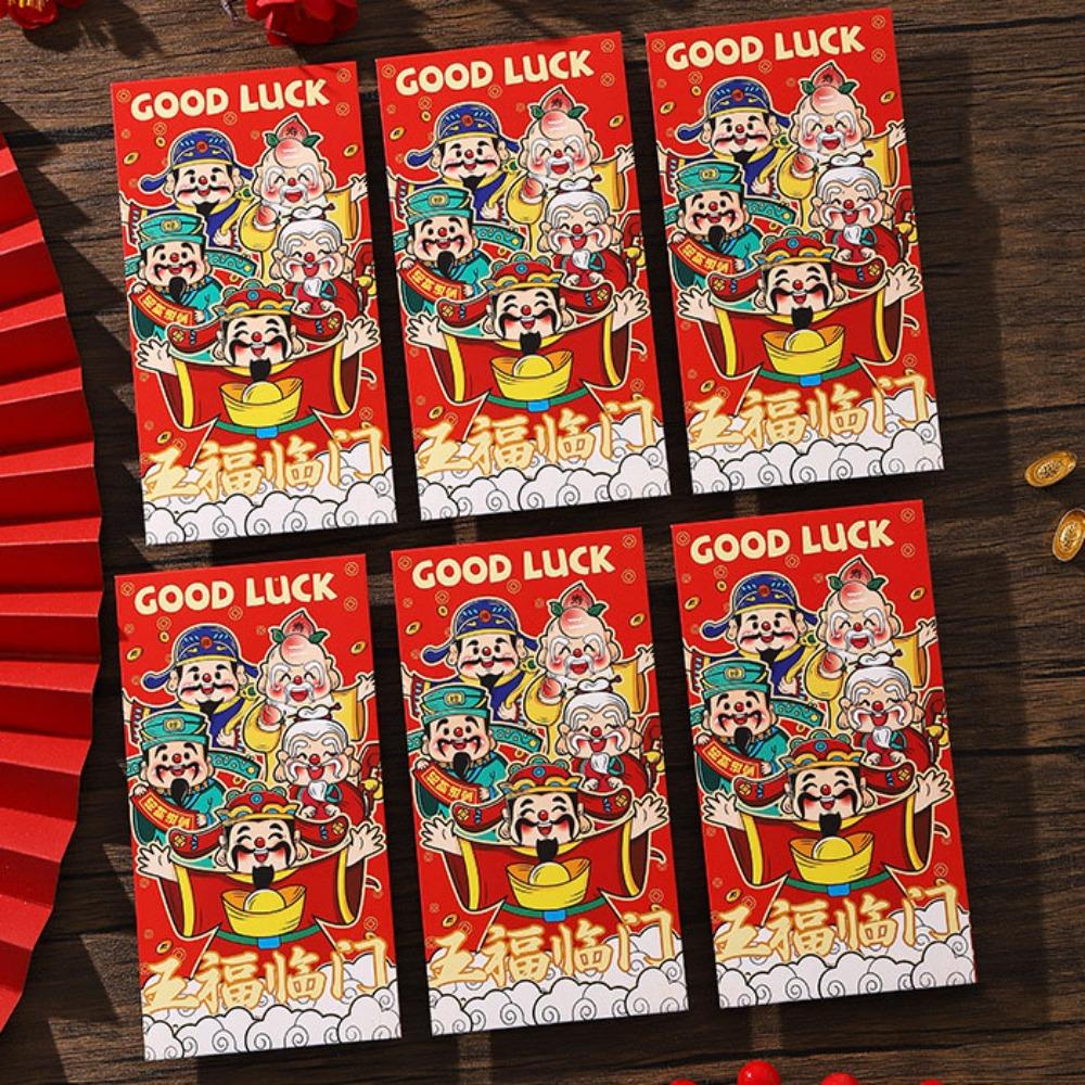 Rectangular Lucky Money Bag Solid Red Packet Chinese New Year Red Envelope Kids