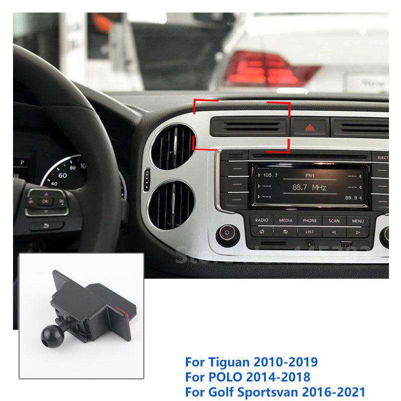 17mm Special Mounts For Volkswagen Tiguan Car Phone Holder GPS Supporting Fixed Bracket Air Outlet Base Accessories 2010-2022