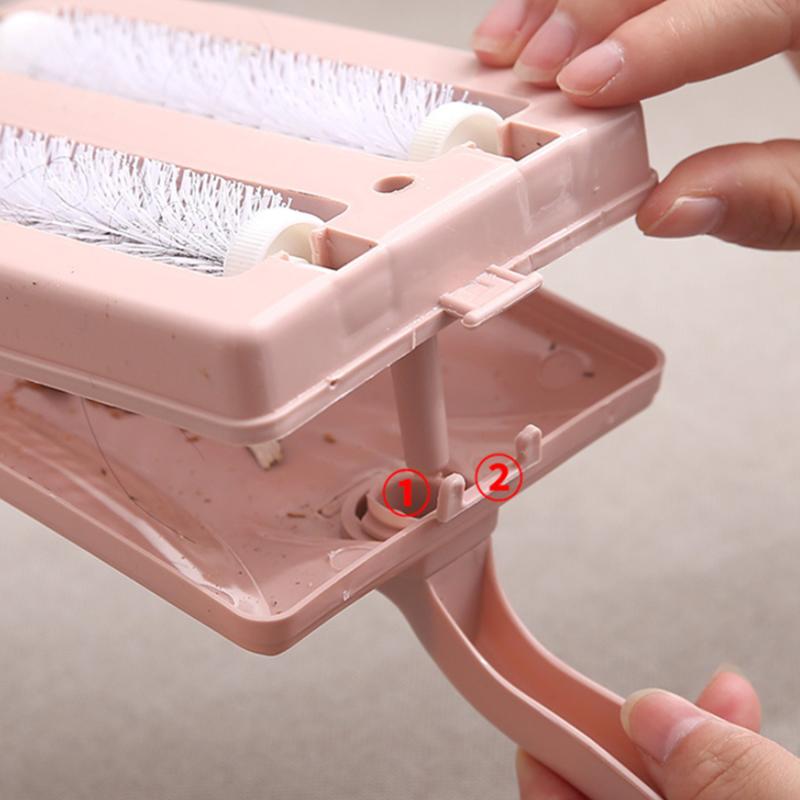 Carpet Floor Sweeper Cleaner Hand Push Automatic Broom for Home Office Carpet Rugs Dust Scraps Paper Cleaning with Brush