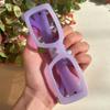 Square Small Frame Rice Nail Women's Sunglasses Jelly Color Ins Bright Color Suitable for Vacation Beach Glasses