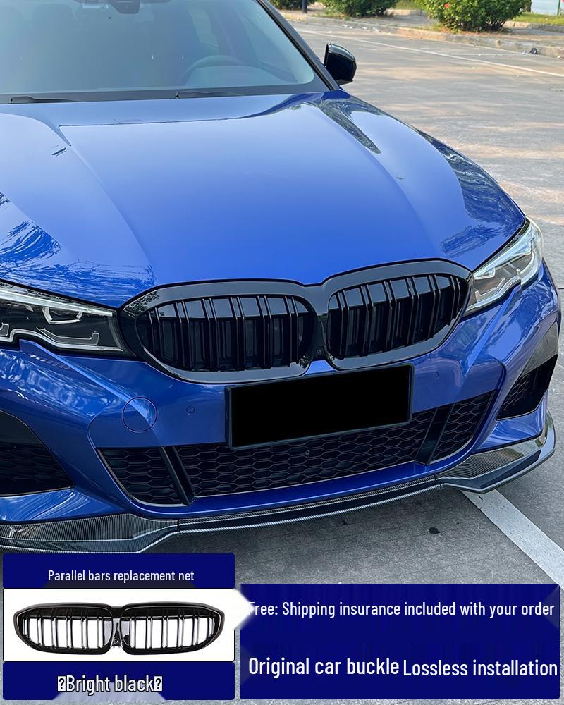Комплект переднего сплиттера и бампера для BMW 3 серии 20-25 - Черный MP