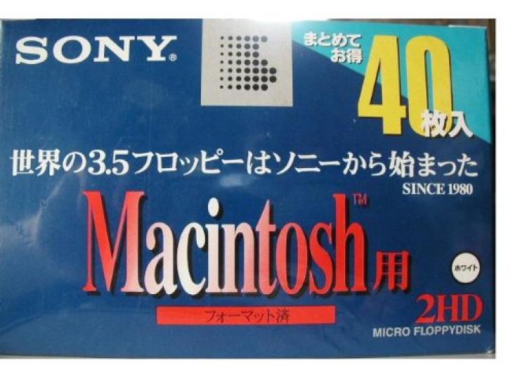Sony Macintosh отформатировал 2HD 40 листов за один раз, тип дискеты 40MF2HDGEMC 3.5 (белый)