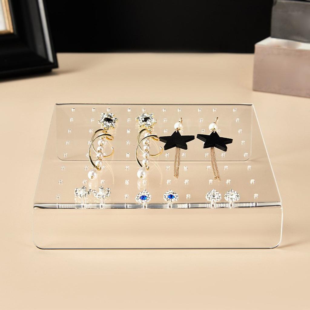50/80 отверстий акриловый держатель для сережек органайзер для сережек-гвоздиков стеллаж для хранения ювелирных изделий витрина для сережек стенд
