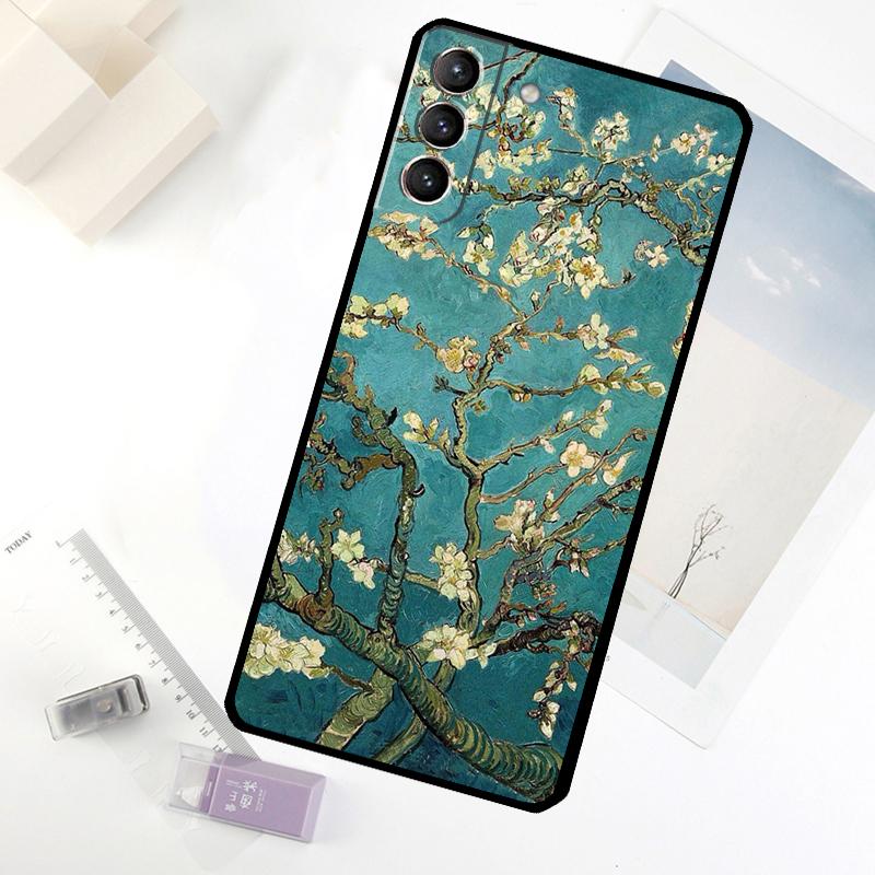 Чехол для телефона 'Цветущий миндаль' для Samsung Galaxy S25 S26 Ultra S20 S21 S22 S23 S24 Ultra S10 Plus S25 FE