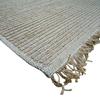 Tapis salon en jute naturel artisanal beige avec franges 120x160
