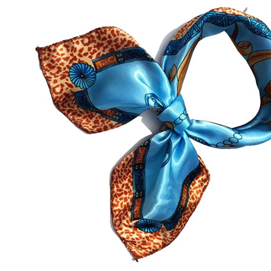 Faux Silk Square Satin Soft Kerchief Stewardess Scarf Bandana Neckerchief