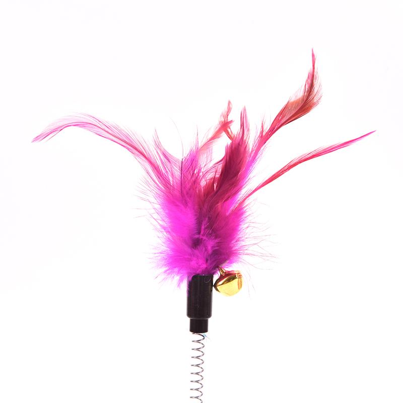 Feather Cat Toys Feather Funny Cat Shape False Products Bottom Sucker Elastic