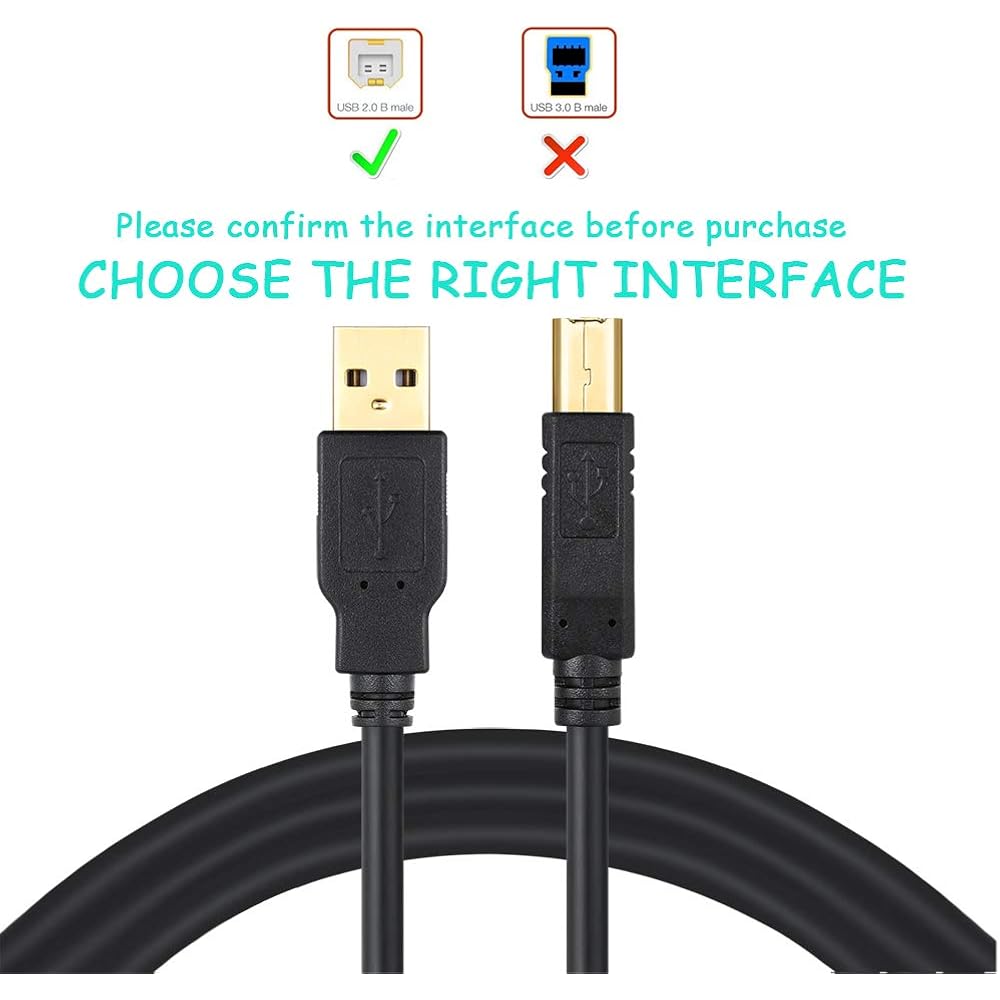 XBOHJOE USB 2.0 Кабель для принтера A Папа на B Папу Позолоченный Разъем Кабель для принтера и сканера Comp...