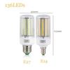 Светодиодная кукурузная лампа E27 AC110V 5730 SMD, от 24 до 165 светодиодов, прожектор для внутреннего освещения