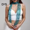 Women Scarf Shiny Sequin Flower Shape Hollow Design Scarf Glitter Embellished Thin Scarf Fashion Accessory