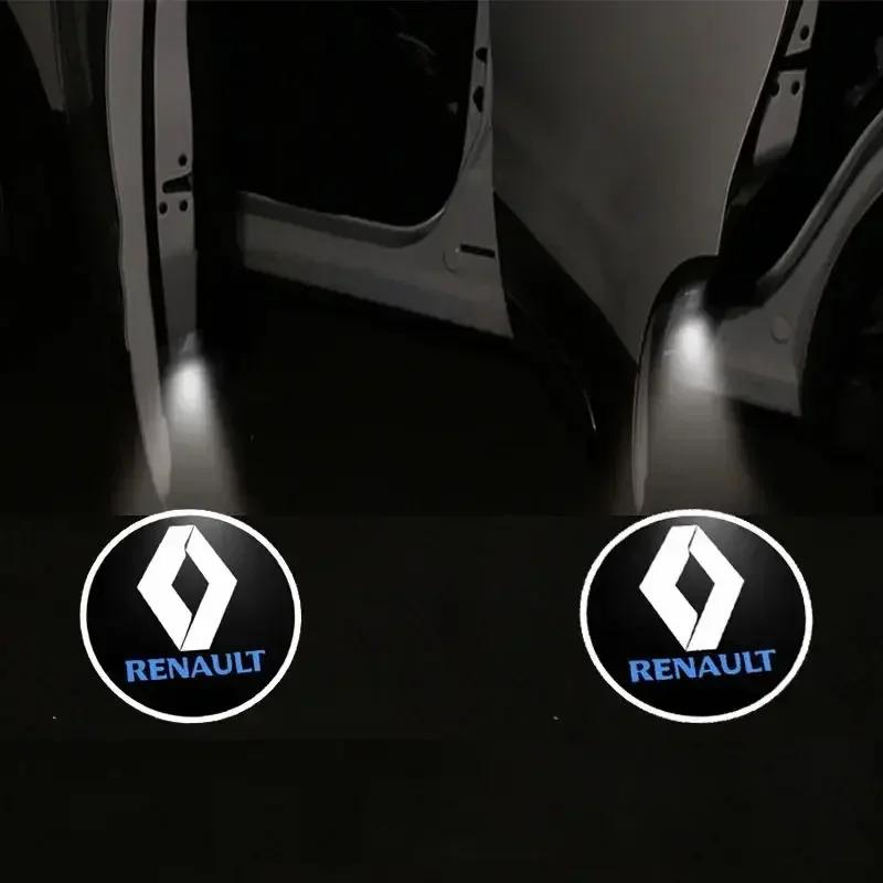 Колпаки на колеса для Renault Megane 2 3 4 Twingo Clio Talisman Captur Sandero Светодиодные HD Логотип на дверь автомобиля Проекторы приветственного света Аксессуары