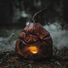 Кровавая тыква фигурка ужас Хэллоуин тыква статуэтка жуткий смоляной настольный орнамент для домашнего декора для вечеринок