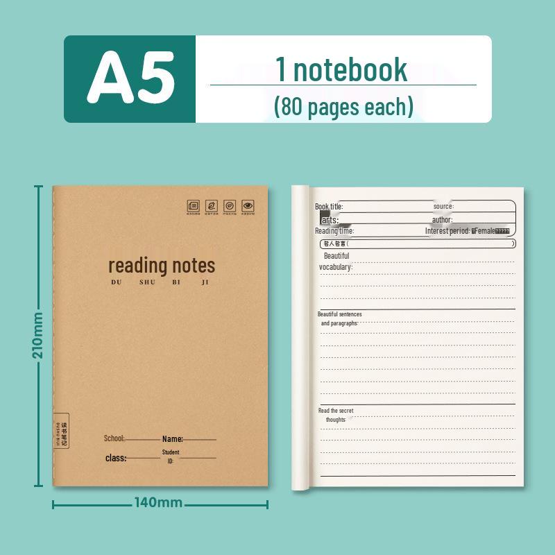 Elementary Reading Notebook: Inspiring Quotes & Excerpts for Students