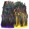 2Meters Rooster Feathers On Tape Trim Tassel Fringe Ribbon White Black Cock Pheasant Chicken Feather Costume Clothing Decoration