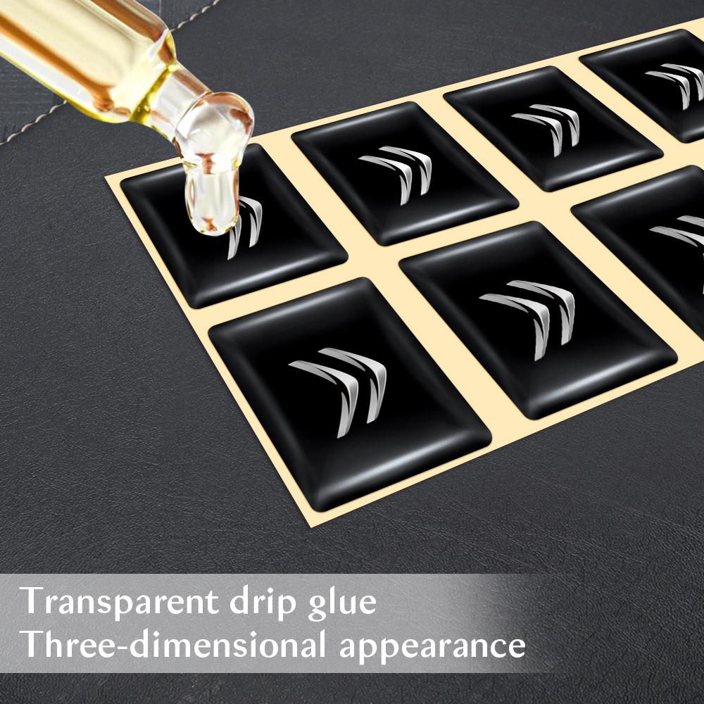 MVDC1 10/20Pcs 3D Styling Car Epoxy Emblem Stickers For Citroen C1 C2 C4 C3 Aircross C5 Aircross Berlingo C-ELYSEE Picasso Accessories