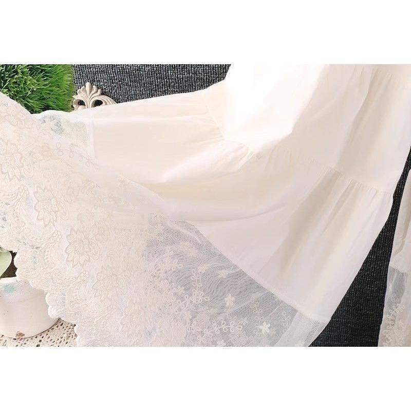 Сладкие и Свежие Укороченные Брюки Весной и Летом, Свободные Оверсайзные Вышитые Лоскутные Кружевные Однотонные Брюки Микро-клеш