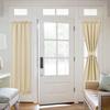 1pcs Blackout French Door Curtain Soft Fabric High Shading Glass Window Drapes Full Front Door Curtains With Strip