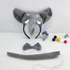 Halloween Elephant Dress up Costume, Hairband, Tail for Kid Birthday Parties