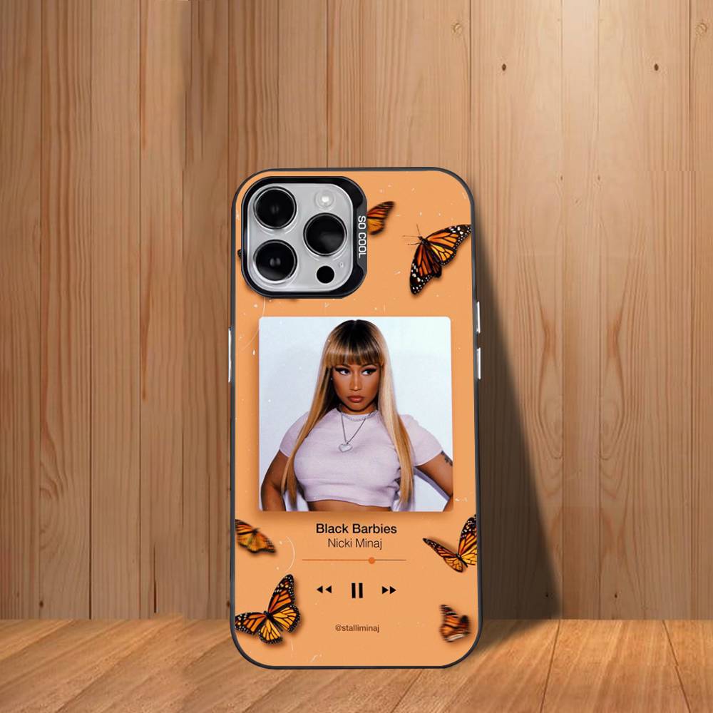 Singer N-Nicki Minaj Phone Case For iPhone 17,16,15,14,13,12,11,Mini,Pro,SE,MAX White Matte Shockproof Cover
