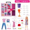 Комната Barbie Dream Closet, полная вещей для вечеринок и работы, а также аксессуаров для многолетних детей и HGX57 2-этажный [Дом для куклы/одевалки] [В комплект входит кукла] [3