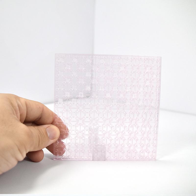 Нетоксичный 1 шт. 16x16 точек Двусторонняя базовая пластина Высокопрозрачная базовая пластина Для строительных блоков Игрушки Kid City Пластиковые блоки