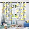 2 шт. Затемняющие шторы Свежие цветы Растения Листья Спальня Гостиная Затемняющие Теплоизолированные Шторы с люверсами Занавеска для окна Драпировка