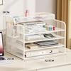 Desktop Metal File Organizer: Office Supplies Storage Rack and Data Archive Solution