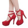 Fashion 2024Autumn Women's Pumps Round Toe Thin Heel Shoes for Women High Heel Shallow Shoes Outdoor Dress Ankle Strap Bukle Strap Shoes