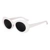 Retro Clout Goggles Oval Mod Fashion Kurt Cobain Inspired Glasses White